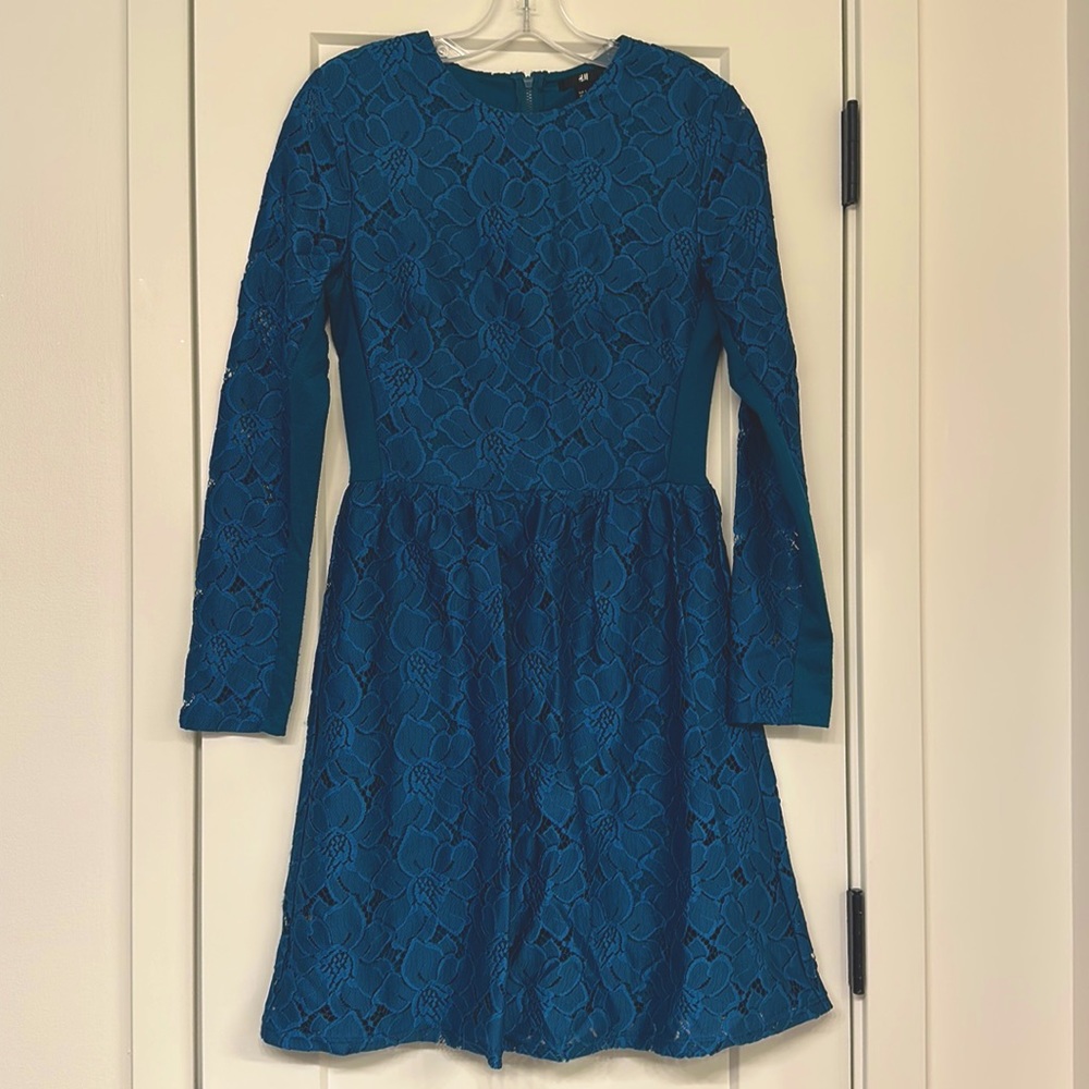 H&M Lace Dress - Small - Turquoise